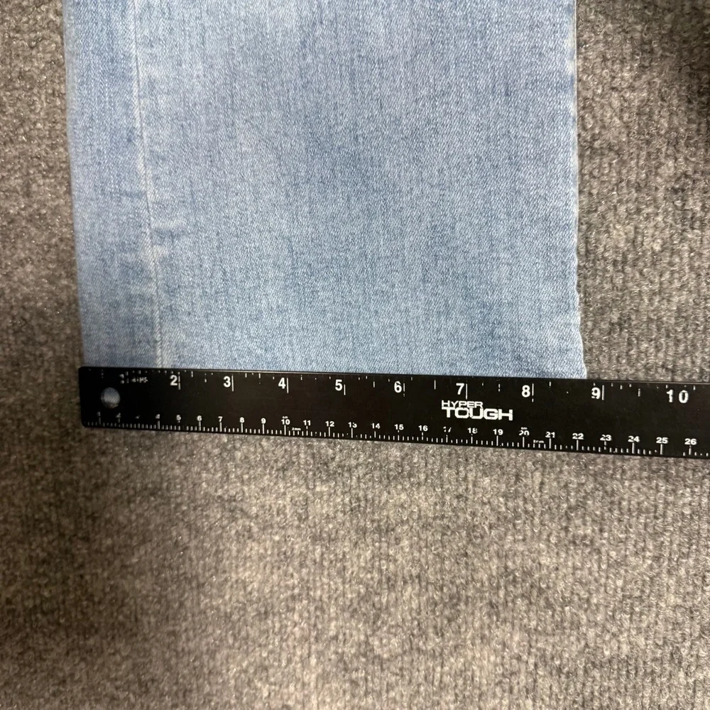 Levis Jeans Womens 10 Blue Light Wash Classic Bootcut Distressed Stretch 32x31